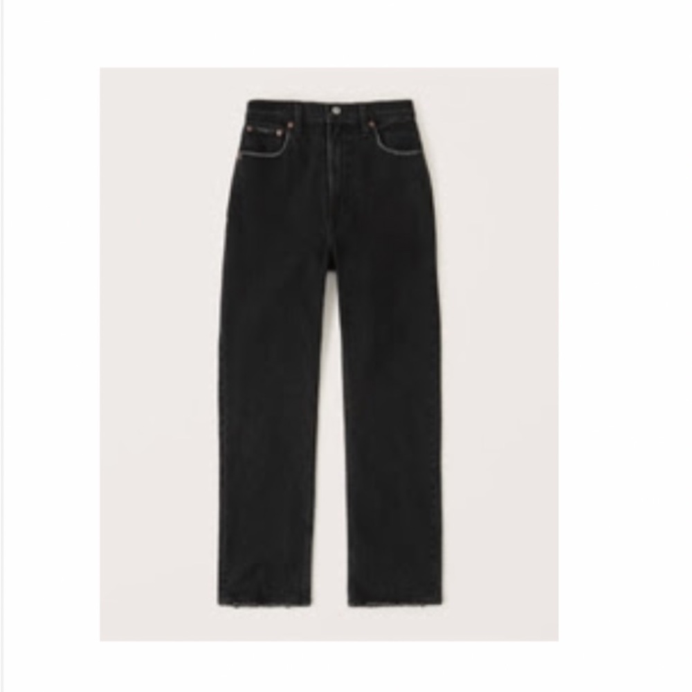 Abercrombie & Fitch ultra high rise ankle straight Jean black. 26 short